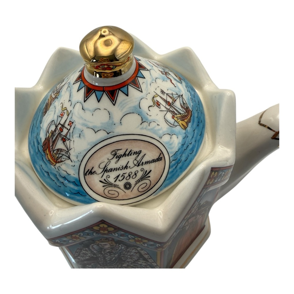 Sadler England Teapot Set – Henry VIII &‎ Elizabeth I Crown Top Vintage - Picture 4 of 16